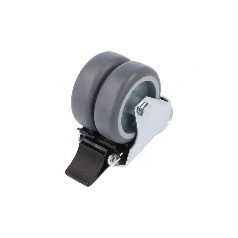 Roată de Transport cu Roți Duble 100kg 75mm | Electronic-mag.ro | Componente Electronice