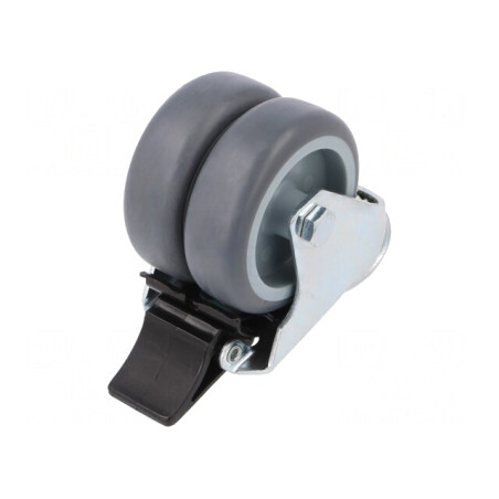 Roată de Transport cu Roți Duble 100kg 75mm | Electronic-mag.ro | Componente Electronice
