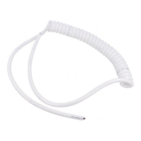 Cablu Spiralat Alb PUR 2x1mm² 300V/500V | Electronic-mag.ro | Componente Electronice
