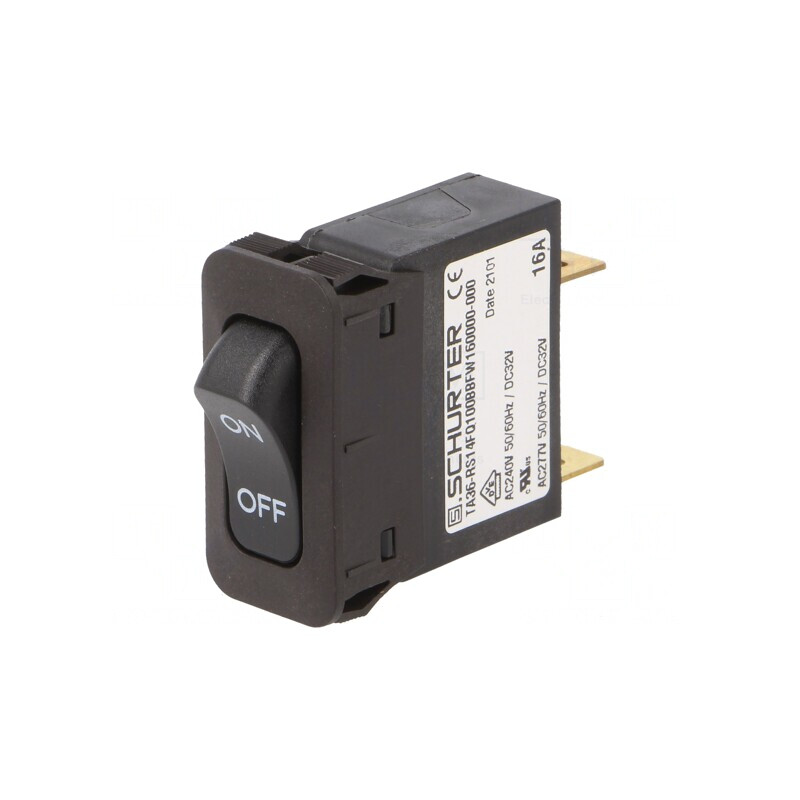 Întrerupător de Supracurent 16A 240VAC 32VDC SPST | Electronic-mag.ro | Componente Electronice