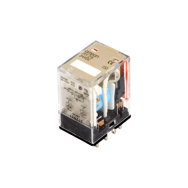Releu electromagnetic DPDT 24VDC 10A | Electronic-mag.ro | Componente Electronice