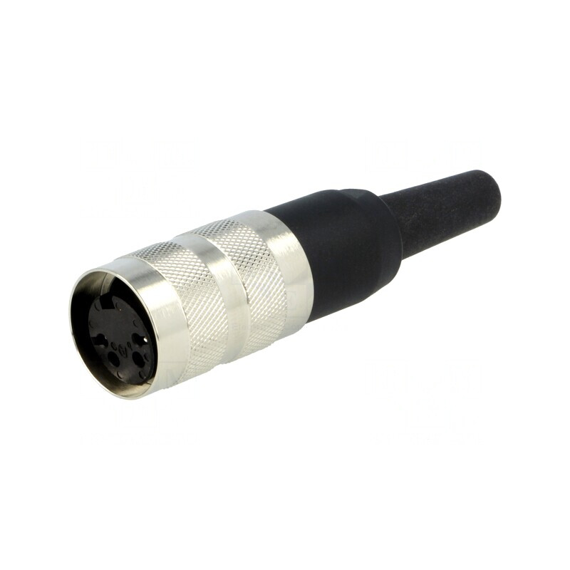Conector M16 mufă mamă lipire pe cablu 2 pini 5A 300V drept | Electronic-mag.ro | Componente Electronice
