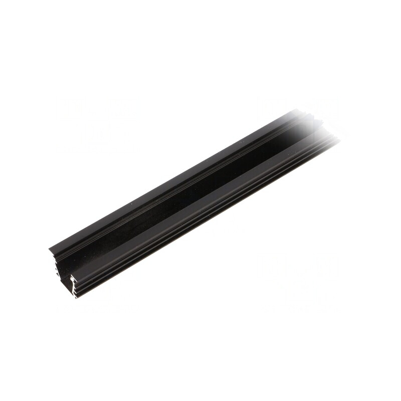 Profi Profil LED Încastrat Negru 2m Aluminiu | Electronic-mag.ro | Componente Electronice