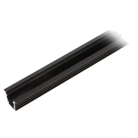 Profi Profil LED Încastrat Negru 2m Aluminiu | Electronic-mag.ro | Componente Electronice