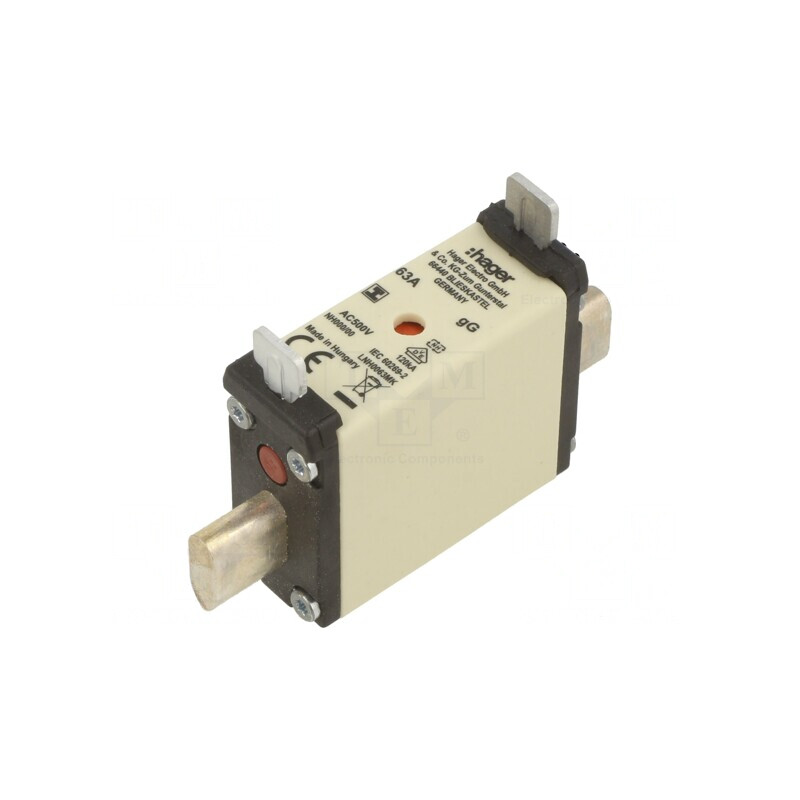 Siguranță Industrială gG 63A 500VAC NH000 | Electronic-mag.ro | Componente Electronice