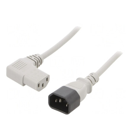 Cablu Alimentare 5m Gri 10A IEC C13 C14  | Electronic-mag.ro | Componente Electronice