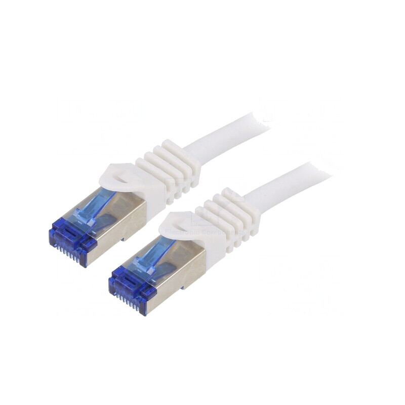 Cabl Patch S/FTP Cat6a LSZH Alb 5m | Electronic-mag.ro | Componente Electronice