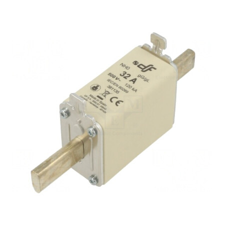 Siguranţă ceramică gG 32A 500VAC 250VDC NH0 | Electronic-mag.ro | Componente Electronice