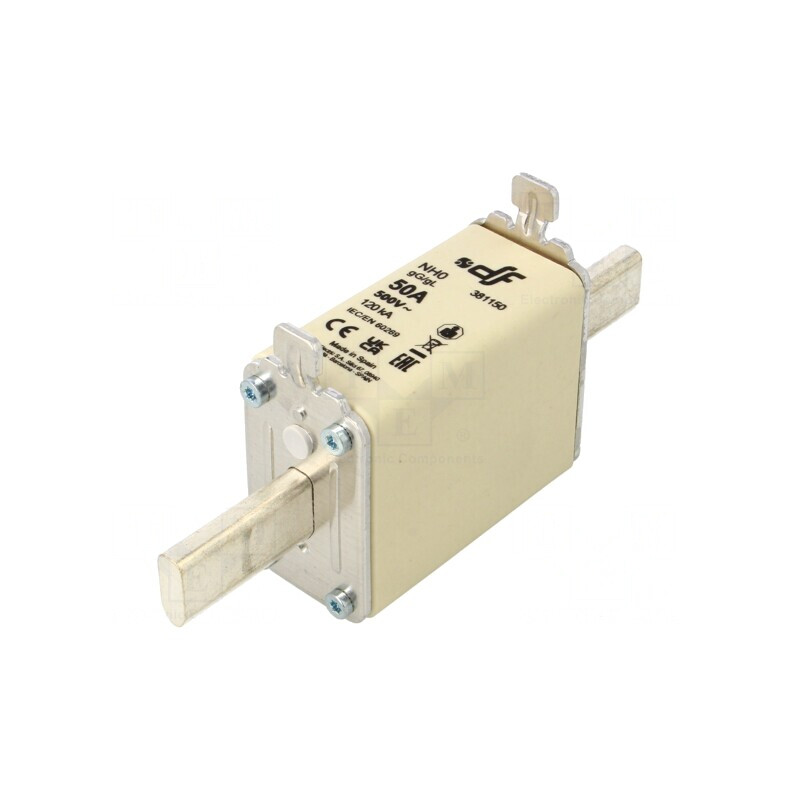Siguranță Ceramica NH0 50A 500VAC 250VDC | Electronic-mag.ro | Componente Electronice
