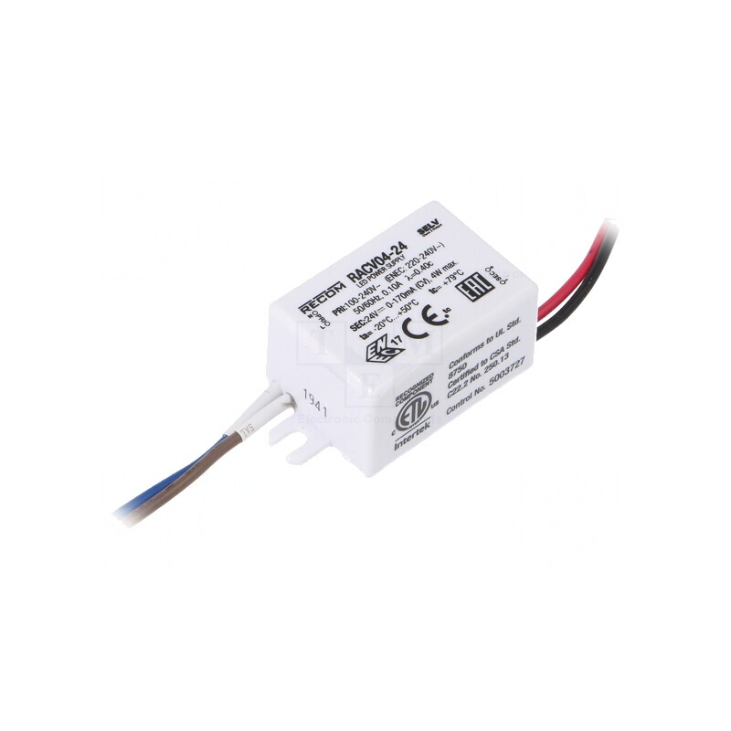Alimentator LED 4W 24V 170mA IP65 | Electronic-mag.ro | Componente Electronice