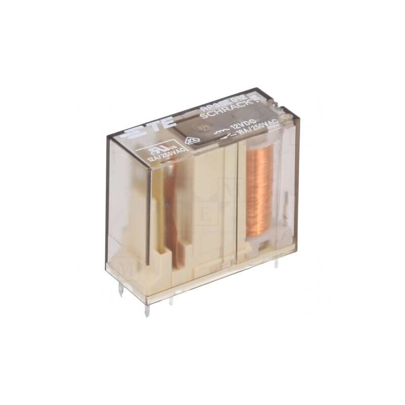 Releu electromagnetic 12VDC 16A 250VAC PCB | Electronic-mag.ro | Componente Electronice