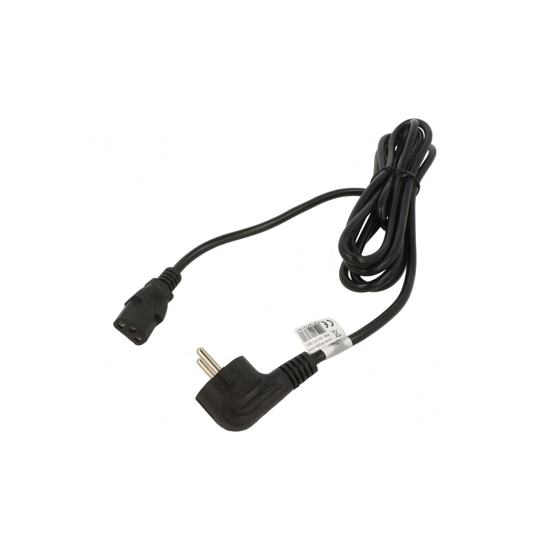 Cablu Alimentare 3x1mm2 cu Ștecăr Unghiular și Conector IEC C13 | Electronic-mag.ro | Componente Electronice