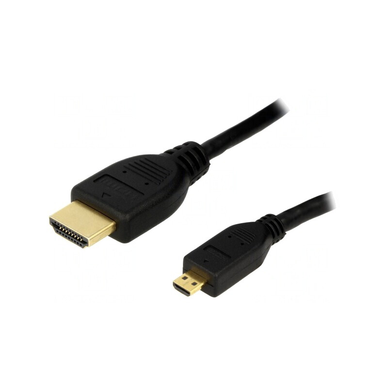 Cablu HDMI 1.4 Micro HDMI 2m Negru | Electronic-mag.ro | Componente Electronice