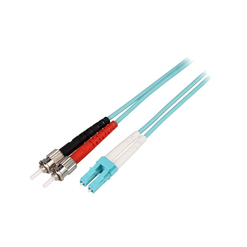 Patch Cord Fibră OM3 LC/UPC-ST/UPC 2m Turcoaz | Electronic-mag.ro | Componente Electronice