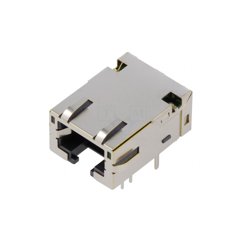 Soclu RJ45 Cat 6a Ecranat cu LED 8p8c | Electronic-mag.ro | Componente Electronice