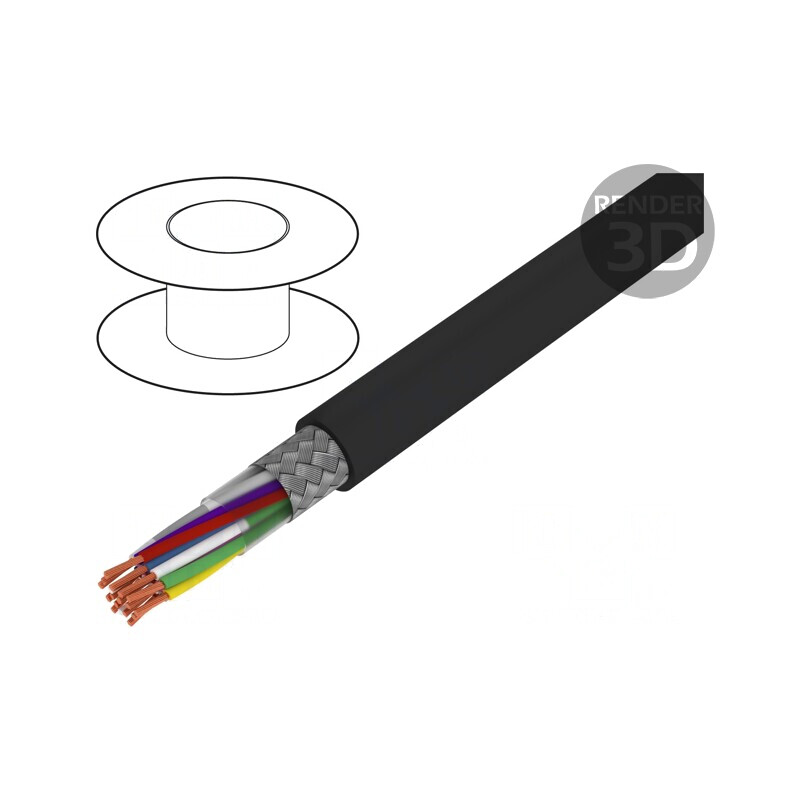 Cablu Ecranat 8x2x0,5mm2 Cupru Cositorit | Electronic-mag.ro | Componente Electronice