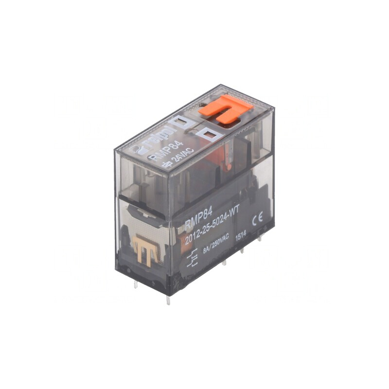 Releu electromagnetic DPDT 24VAC 8A PCB | Electronic-mag.ro | Componente Electronice