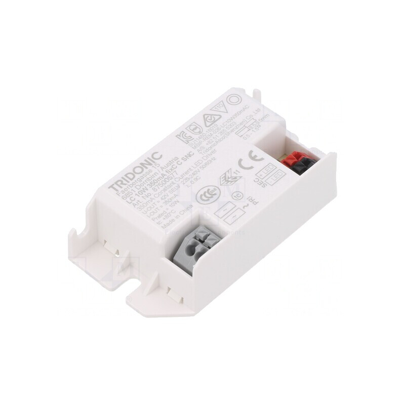 Alimentator LED 10W 20-28.6VDC 350mA 198-264VAC | Electronic-mag.ro | Componente Electronice