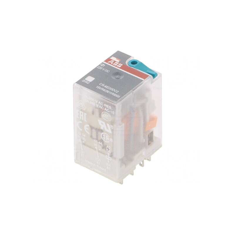 Releu Electromagnetic DPDT 220VDC 12A | Electronic-mag.ro | Componente Electronice