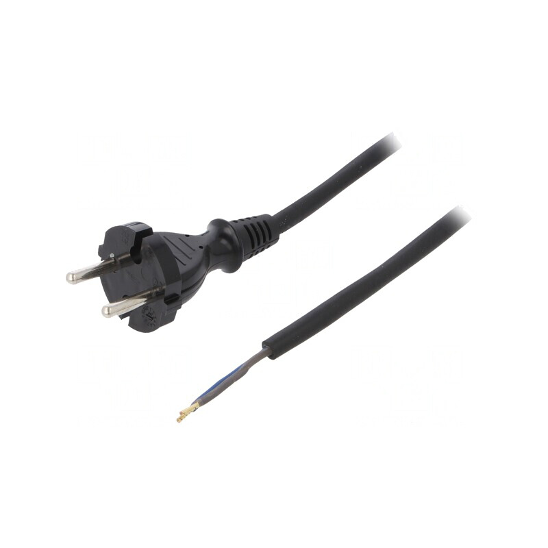 Cablu Alimentare 2x1mm2 5m Negru 16A | Electronic-mag.ro | Componente Electronice