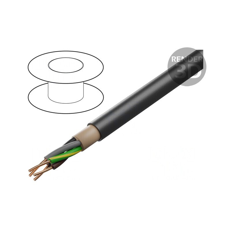 Cablu Electric NYY 4G6mm2 Cu PVC Negru | Electronic-mag.ro | Componente Electronice