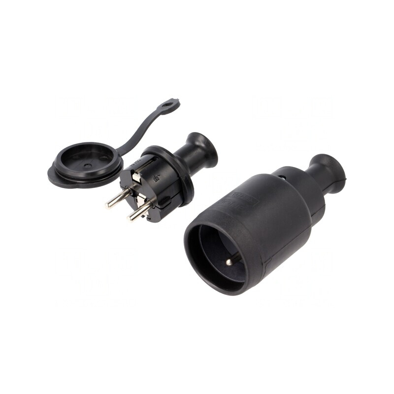 Conector Alimentare AC 250V 16A Negru | Electronic-mag.ro | Componente Electronice