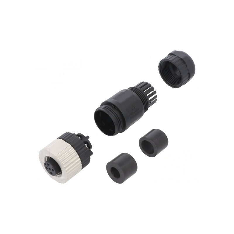 Mufă M12 4 PIN mamă pe cablu drept DeviceNet/CANopen | Electronic-mag.ro | Componente Electronice