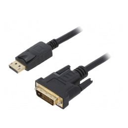 Cablu DisplayPort la DVI-D 1m Negru | Electronic-mag.ro | Componente Electronice