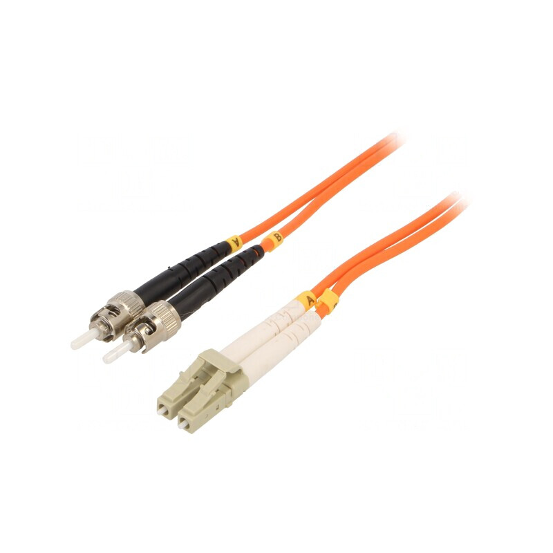 Patch Cord Fiber OM2 LC/UPC to ST/UPC 1m Orange | Electronic-mag.ro | Componente Electronice