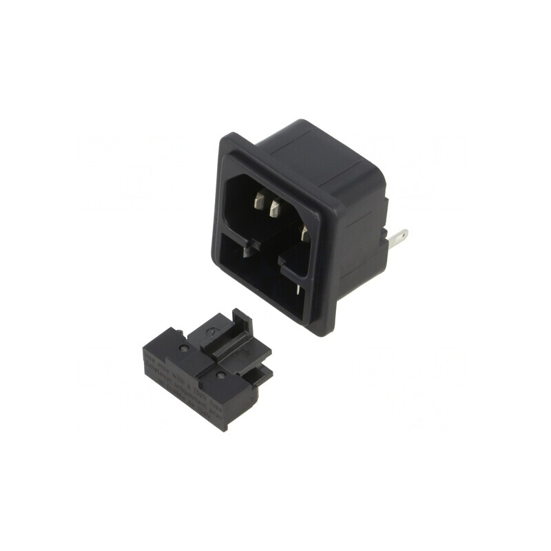 Conector alimentare AC tată 10A 250V | Electronic-mag.ro | Componente Electronice