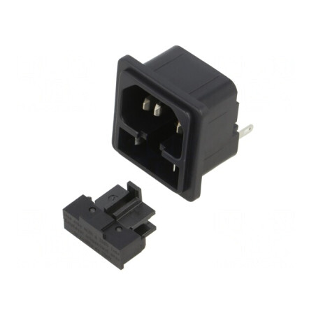 Conector alimentare AC tată 10A 250V | Electronic-mag.ro | Componente Electronice