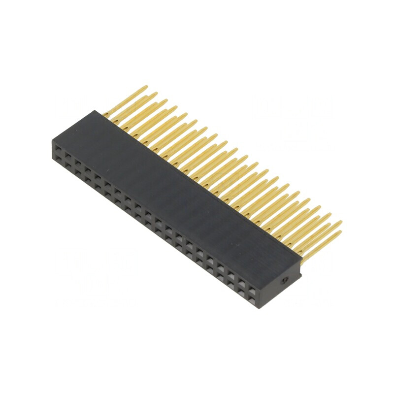 Soclu pini mamă 2,54mm 40 THT PCB aurit | Electronic-mag.ro | Componente Electronice