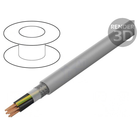 Cablu F-C-PUR ecranat 7x1.5mm² cu tresă de cupru cositorit | Electronic-mag.ro | Componente Electronice
