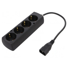Cablu Prelungitor 3x1mm² 4 Prize 0.3m | Electronic-mag.ro | Componente Electronice
