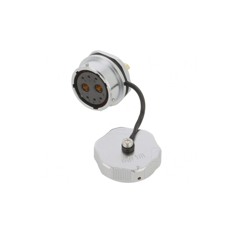 Soclu WY28 mamă 8 PIN IP67 25A 500V 4mm2 aurit | Electronic-mag.ro | Componente Electronice