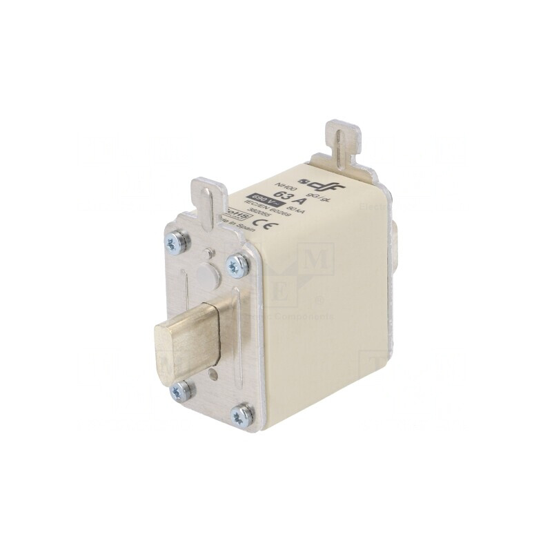 Siguranţă ceramică industrială gG 63A 690VAC NH00 | Electronic-mag.ro | Componente Electronice