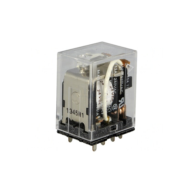 Releu Electromagnetic DPDT 24VDC 10A | Electronic-mag.ro | Componente Electronice