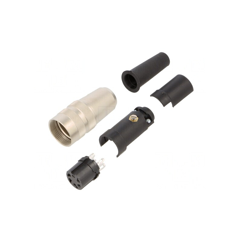 Mufă Mamă M16 5 PIN pentru Lipire pe Cablu | Electronic-mag.ro | Componente Electronice