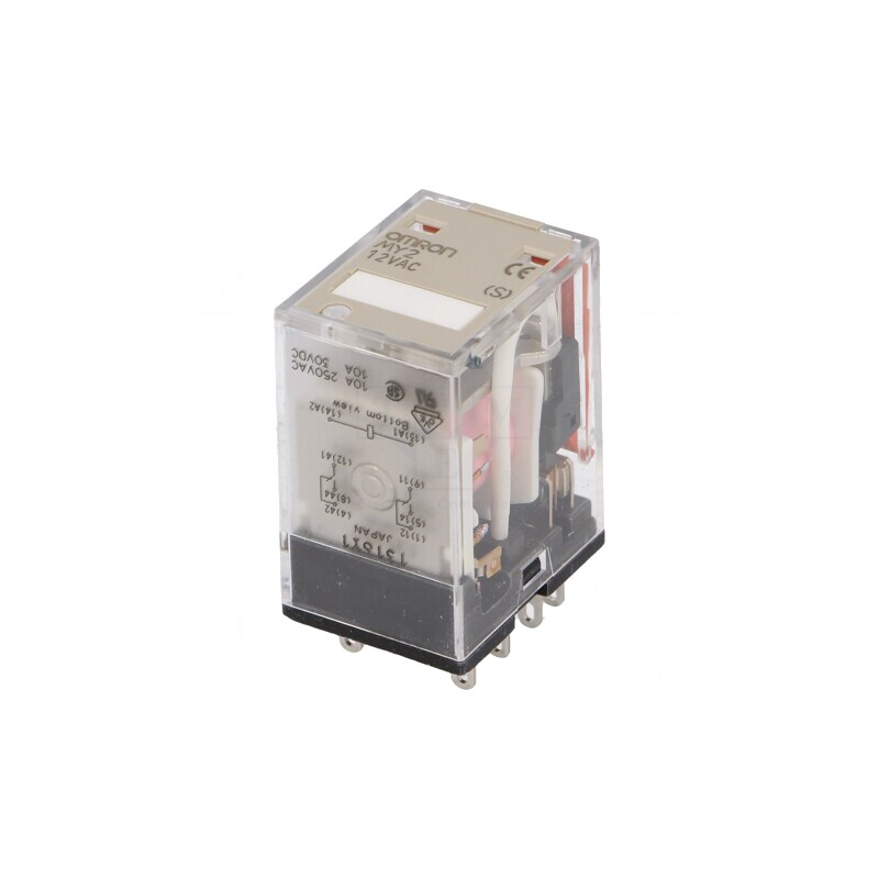 Releu Electromagnetic DPDT 12VAC 10A | Electronic-mag.ro | Componente Electronice