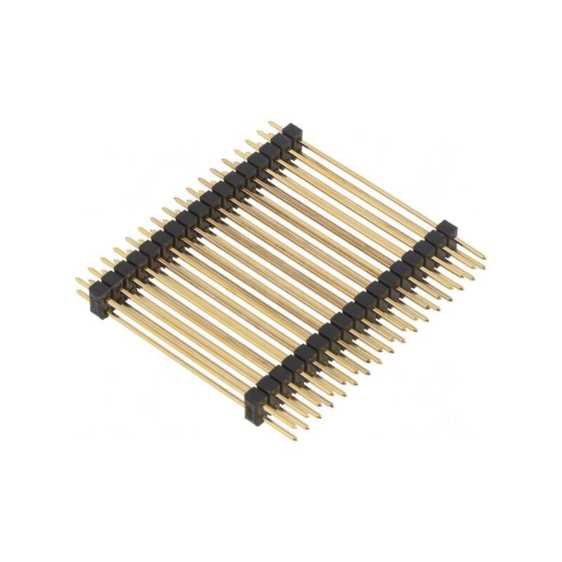 Şir pini 2x17 2,54mm aurit THT | Electronic-mag.ro | Componente Electronice