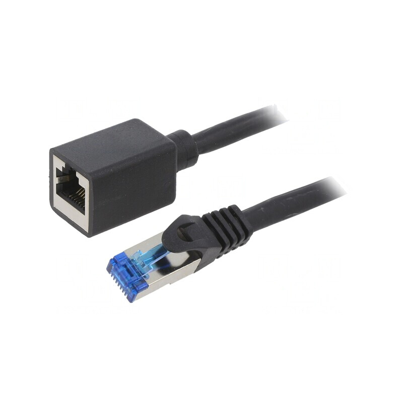 Prelungitor RJ45 S/FTP Cat6a Negru 3m | Electronic-mag.ro | Componente Electronice