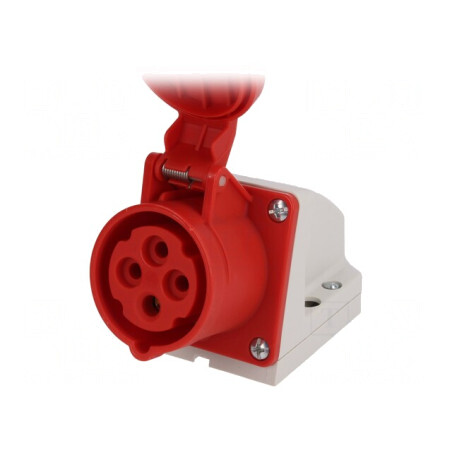 Conector Alimentare AC Trifazat 16A 400V IP44 Soclu Mamă | Electronic-mag.ro | Componente Electronice