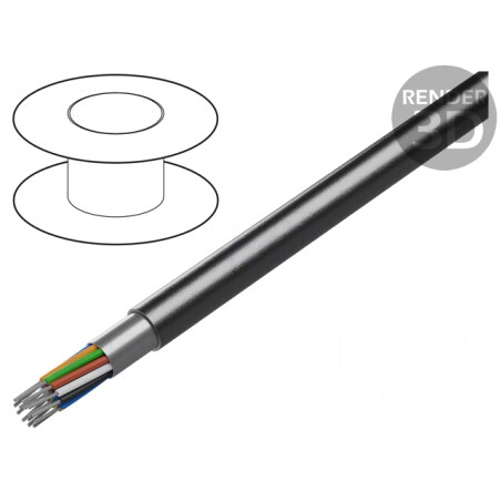 Cablu RS232 ecranat 15x24AWG PVC | Electronic-mag.ro | Componente Electronice