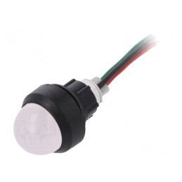 Lampă LED Control Roșu/Verde 230V 13mm Plastic | Electronic-mag.ro | Componente Electronice