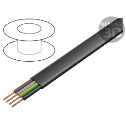 Cablu NEO-Flach NGFLGOU 4G1.5mm2 Cu 300V/500V | Electronic-mag.ro | Componente Electronice