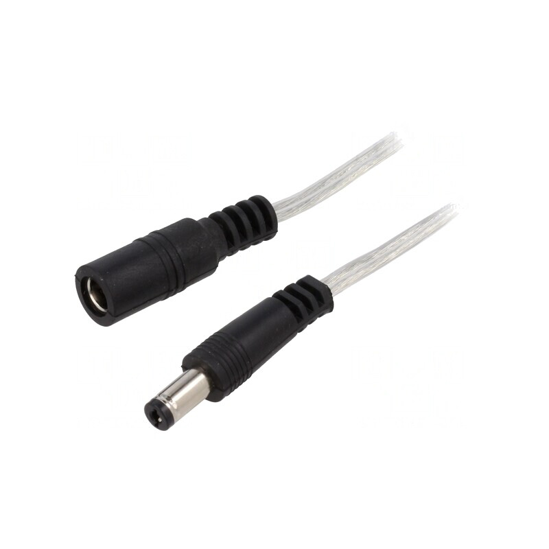 Cablu DC 5m 2x0,5mm2 cu Mufă și Soclu 5,5/2,1 | Electronic-mag.ro | Componente Electronice