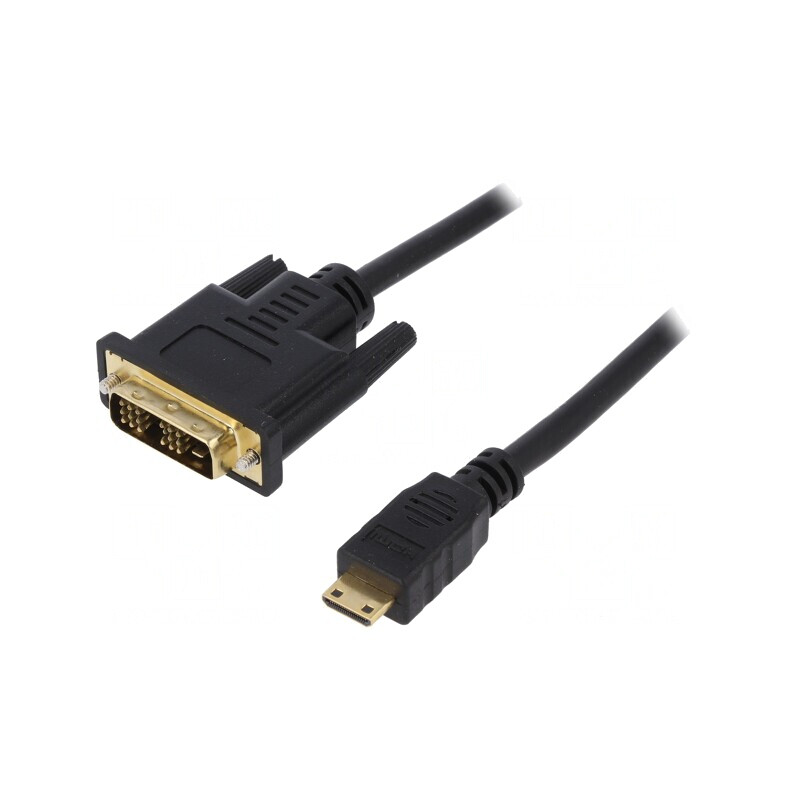 Cablu HDMI la DVI-D 2m Negru | Electronic-mag.ro | Componente Electronice