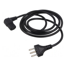 Cablu Alimentare 3x0,75mm2 IEC C13 2m | Electronic-mag.ro | Componente Electronice