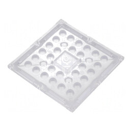 Lentilă LED pătrată transparentă PMMA 9,5mm | Electronic-mag.ro | Componente Electronice