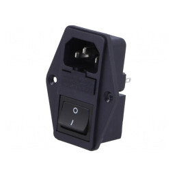 Conector de alimentare AC 10A 250V IEC 60320 | Electronic-mag.ro | Componente Electronice